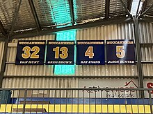 Buccaneers' retired jersey numbers, October 2023 Geraldton Buccaneers retired jersey numbers.jpg