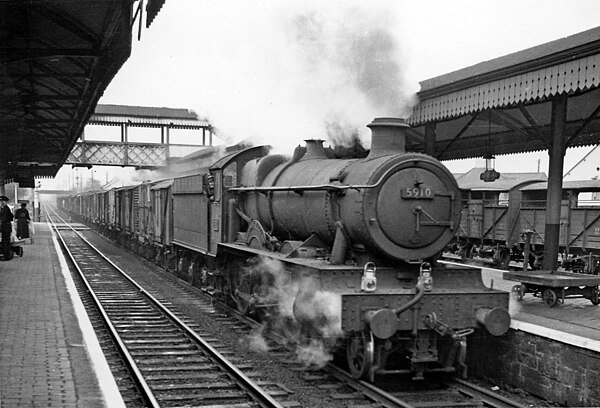 Up fast freight passing in 1960