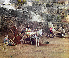 Mine de fer de Bakalskii près de Iekaterinebourg (vers 1910).