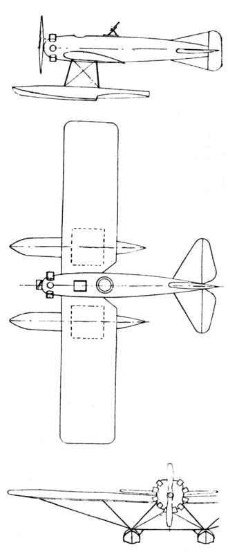 Gourdou-Leseurre L-2 3-view drawing from L'Aerophile October,1927 Gourdou-Leseurre L-2 3-view L'Aerophile October,1927.png