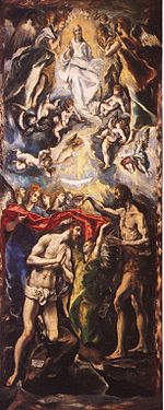 Baptism of Christ 1597-1600 315 x 144 cm Museo del Prado (Madrid)