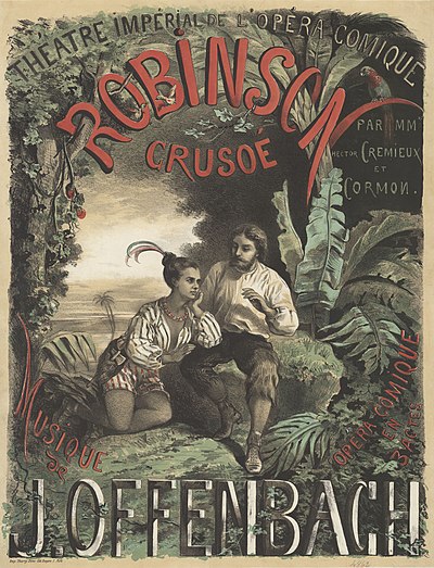 H. Colin - Poster for the première of Jacques Offenbach's Robinson Crusoé.jpg