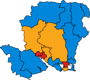HampshireParlamentariske valgkredse2005Resultater.svg