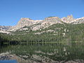 Hell Roaring Lake with Finger of Fate to the right