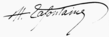 underskrift av Henri Lafontaine