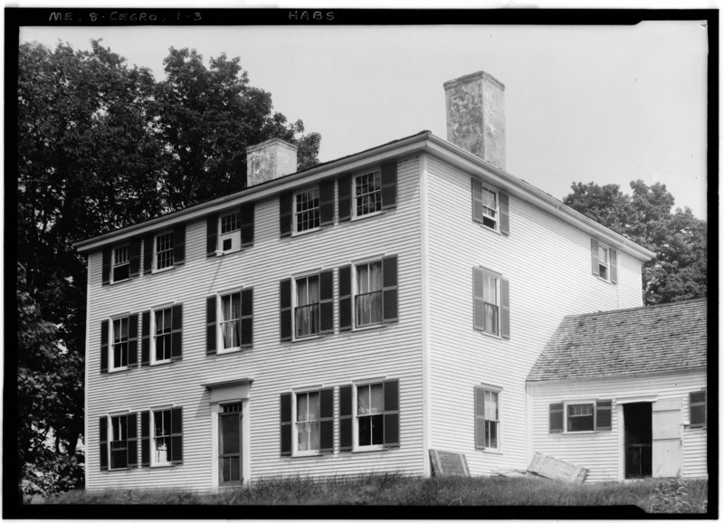 File:Historic American Buildings Survey Allen L. Hubbard, Photographer July 14, 1936 NORTHWEST ELEVATION (REAR) - Pownalborough Court House, State Route 128, Cedar Grove, Lincoln County HABS ME,8-CEGRO,1-3.tif