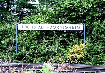 Old station sign near Eichenheege level crossing