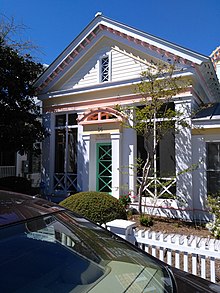 This house in Seaside, Florida, served as Truman's home. The house is owned by the Gaetz family, which include U.S. politicians Don and Matt Gaetz. House from The Truman Show film.jpg