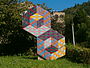 An optical illusion by the Hungarian-born artist Victor Vasarely in Pécs.