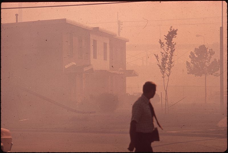 File:INDUSTRIAL SMOG BLACKS OUT HOMES ADJACENT TO NORTH BIRMINGHAM PIPE PLANT. THIS IS THE MOST HEAVILY POLLUTED AREA OF... - NARA - 545396.jpg