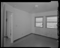 Interior view of 2-story unit located second from east end of Building No. 25, view of rear bedroom looking towards hall. Looking north-northwest - Easter Hill Village, Building No. HABS CA-2783-R-16.tif
