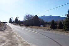 Mount Abraham viewed from the south, at the junction of Routes 142 and 145, in Freeman Township