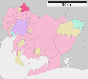 Lage Inuyamas in der Präfektur
