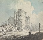 Painting of Bungay Castle in 1790, the year before it was purchased by Elizabeth Bonhôte's husband