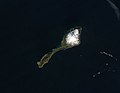 Satelitní snímek ostrova Jan Mayen