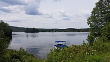 Joe's Pond as seen from the Danville Bike Path in early August Joes Pond from the Danville Bike Path.jpg