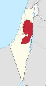 Położenie dystryktu Judea i Samaria