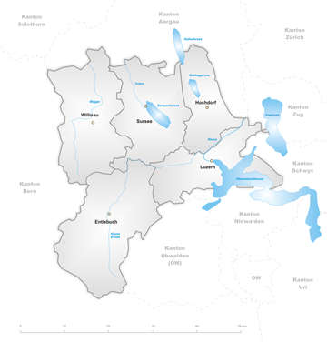 Districtes del Cantó de Lucerna