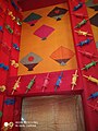 File:Kites and thread handle used creatively for decor of a Durga Pooja Pandal.jpg