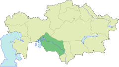Кызылардзінская вобласьць на мапе