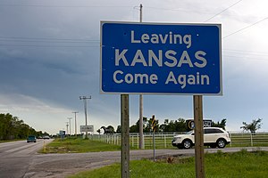 Leaving KS sign, Route 66.jpg