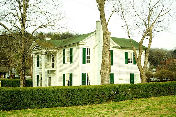 The replica home of Lem Motlow, proprietor from 1911 to 1947; the original home was demolished in 2005 and rebuilt at the distillery in Lynchburg.