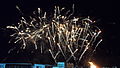 The fireworks display at South Street, during Lewes Bonfire 2013, held in Lewes, East Sussex.