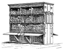 Chained library in Hereford Cathedral. Libraries in the Medieval and Renaissance Periods Figure 4.jpg