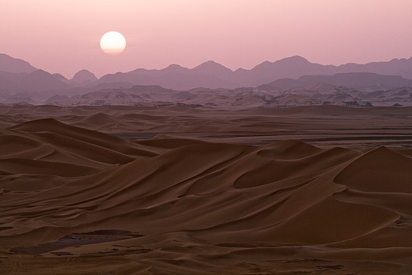 Wan Caza dunes in the Sahara Desert of Fezzan