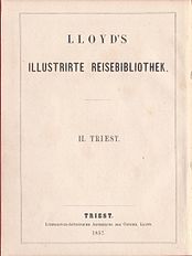 Lloyd’s illustrirte Reisebibliothek. II. Triest (1857), Leineneinband und Reihentitelblatt