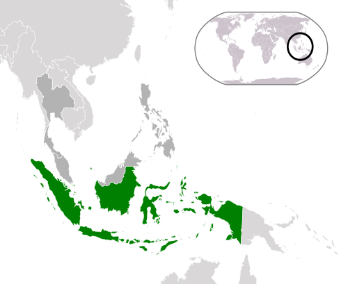 Map of Indonesia in 1978