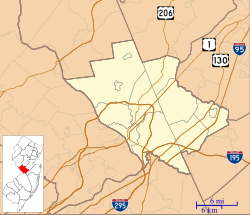 Location map of Mercer County, New Jersey.svg