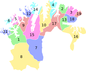 Locator map of municipalities in Finnmark, Norway numbered.svg