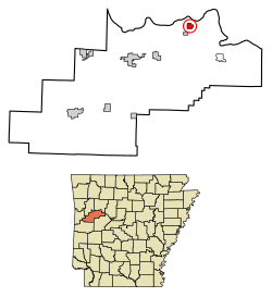 Расположение в округе Логан, штат Арканзас