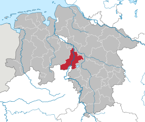 Lage des Landkreis Nienburg/Weser in Niedersachsen (anklickbare Karte)