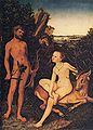 “อพอลโลและไดแอนา” ค.ศ.1530 ลูคัส ครานาค