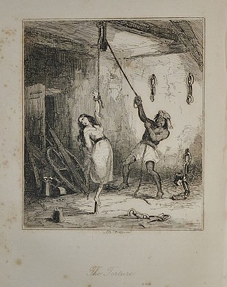 Luisa Calderon being tortured, as illustrated in one of the many prints at the time Luisa calderon.jpg