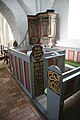 English: Lynge church near Sorø. Pulpit.