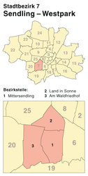 Sendling-Westpark - Mapa