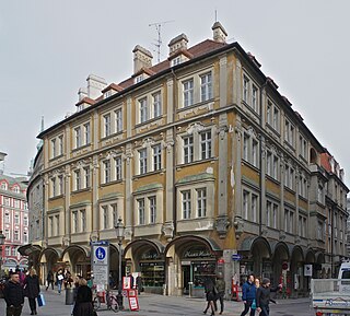 Ruffinihaus building in Old Town, Upper Bavaria, Germany