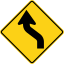 MUTCD W1-4L.svg