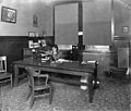 Man talking on phone in office, Bloedel-Donovan Lumber Mills, ca 1922-1923 (INDOCC 1103).jpg