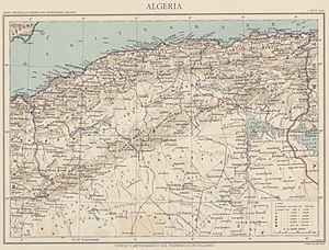 300px map algeria 1929   touring club italiano cart trc 09