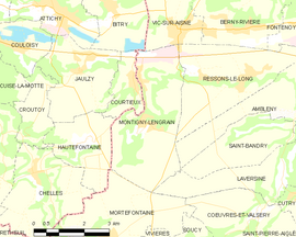 Mapa obce Montigny-Lengrain