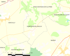 Poziția localității Dampierre-en-Graçay