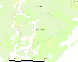 Mapa obce Giuncheto