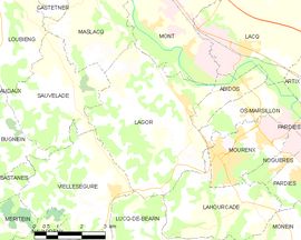 Mapa obce Lagor