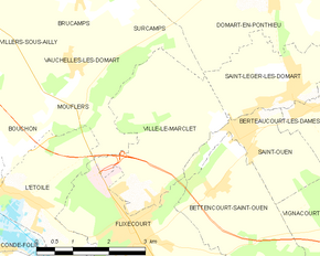 Poziția localității Ville-le-Marclet