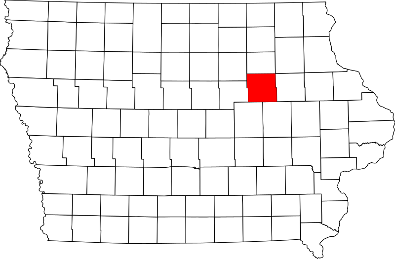صورة:Map of Iowa highlighting Black Hawk County.svg