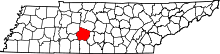 Harta e Maury County në Tennessee